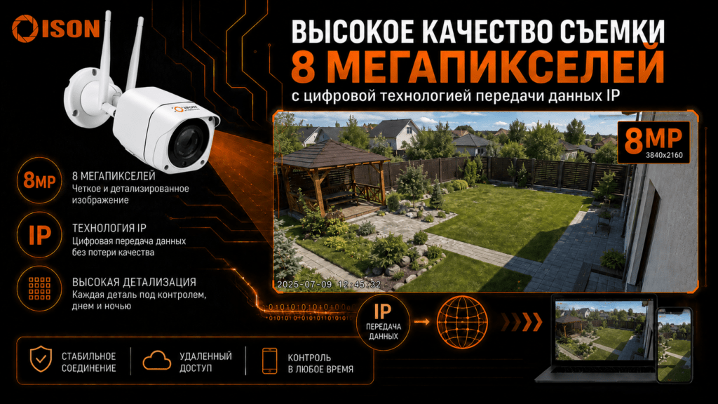 4G КАМЕРА ВИДЕОНАБЛЮДЕНИЯ С СИМ КАРТОЙ ISON IP40SX-PRO-5