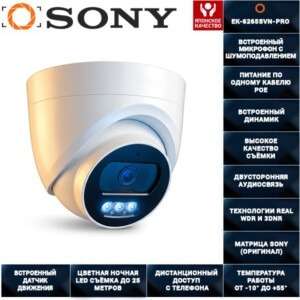 Цифровая IP POE камера видеонаблюдения EK-6265SVN-PRO 2 мегапикселя с матрицей SONY