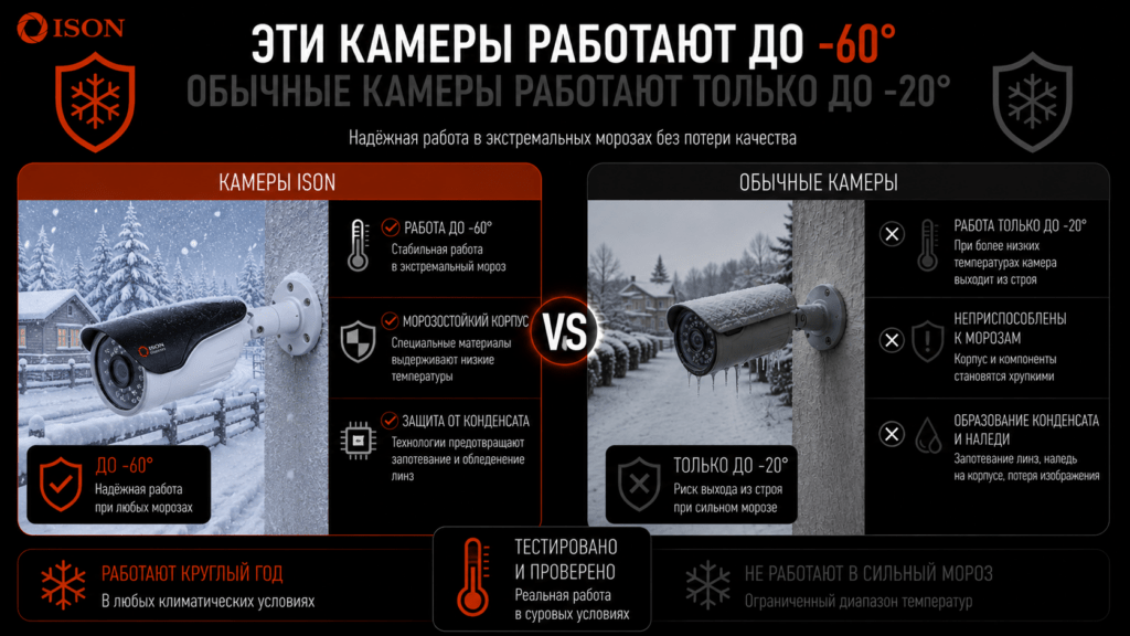 СИСТЕМА ВИДЕОНАБЛЮДЕНИЯ ISON GREKO PRO. КАМЕРЫ ВИДЕОНАБЛЮДЕНИЯ РАБОТАЮТ ДО -60